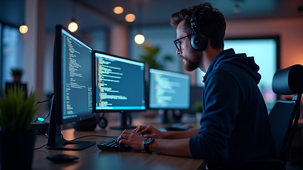 Vývojář programuje responsivní webový design
